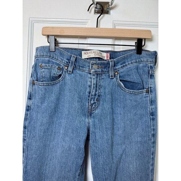 Levi's 505 Women's Long Straight Leg Nouveau Low Jeans Size 8L - Picture 2 of 14